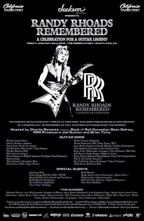 &lsquo;Randy Rhoads Remembered&rsquo; CD Announced for Pre-order and Release at Randy Rhoads Remembered January 23,&nbsp;2015