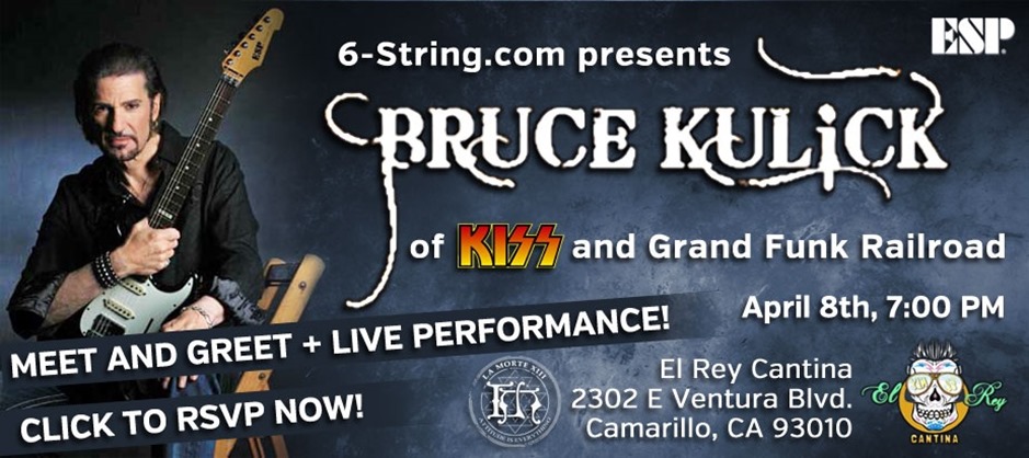 BRUCE KULICK ESP GUITAR CLINIC IN CAMARILLO Wednesday, April 8, 2015&nbsp;7PM