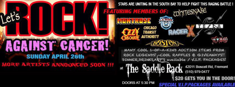 Let’s Rock Against Cancer All Star Benefit Concert Fremont, CA April 26,&nbsp;2015