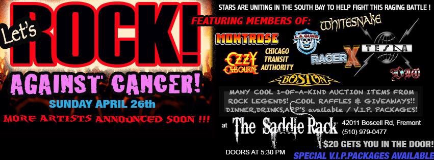 Let’s Rock Against Cancer – ROCK N ROLL COMMUNITY UNITES TO HELP RAISE MONEY FOR CANCER&nbsp;BATTLE!!