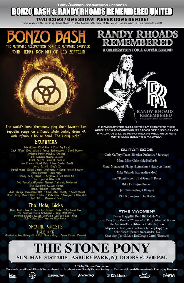 RANDY RHOADS REMEMBERED AND BONZO BASH EAST COAST MINI TOUR&nbsp;UPDATE