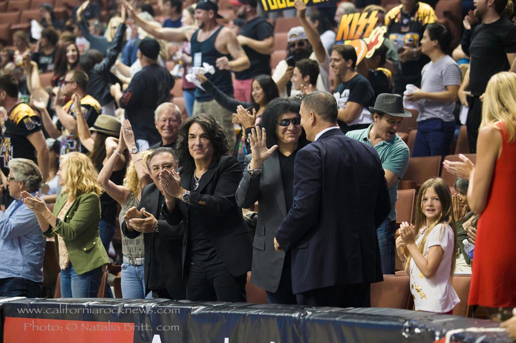 LA KISS SEASON 2 FINAL HOME GAME vs SAN JOSE SABERCATS with GENE SIMMONS, PAUL STANLEY and ERIC SINGER of KISS in attendance&nbsp;8/8/2015