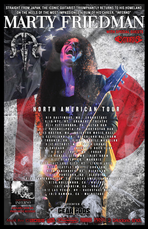 MARTY FRIEDMAN to Kick Off First American tour in 12 years, Debuts New track ‘Jasmine Cyanide’ and Announces ‘Inferno’ Deluxe&nbsp;Edition