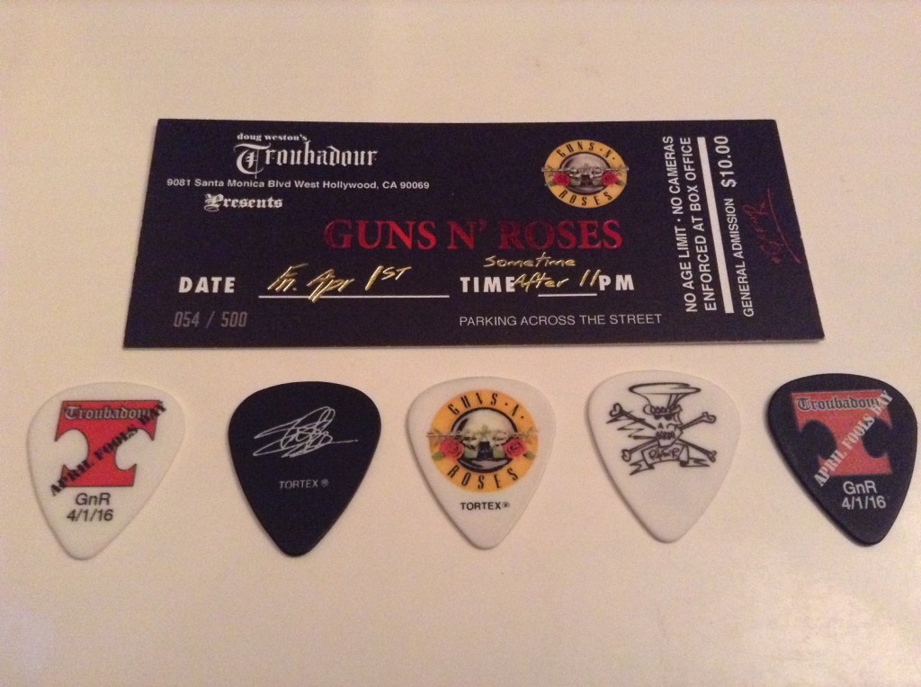 SURPRISE GUNS N’ ROSES SHOW at The Troubadour&nbsp;4/1/2016