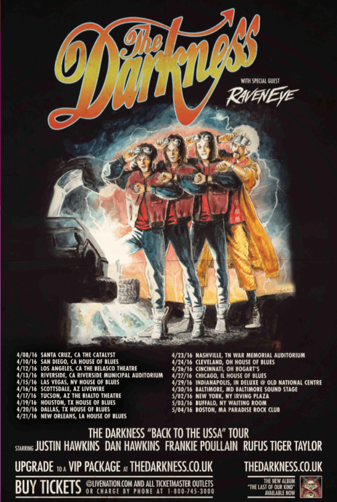 The Darkness Bring Their ‘Back in the USSA’ Tour to Los Angeles on April 12th at the Belasco&nbsp;Theatre