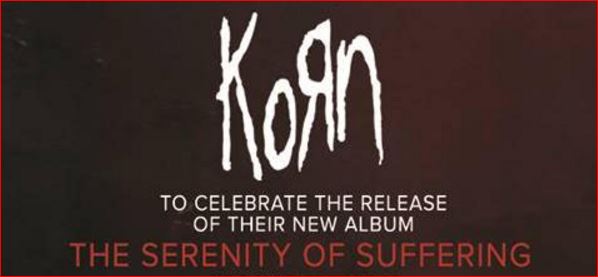 KORN to Perform Private Concert for SiriusXM Octane at the Theatre at Ace Hotel in Los Angeles on&nbsp;10/21/2016