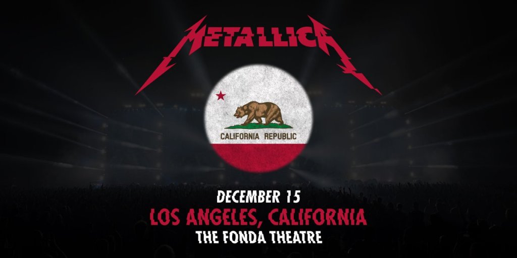 Hardwired…for the Holidays!  TICKET Information for METALLICA on JIMMY KIMMEL LIVE and at The Fonda Theater&nbsp;12/15/2016