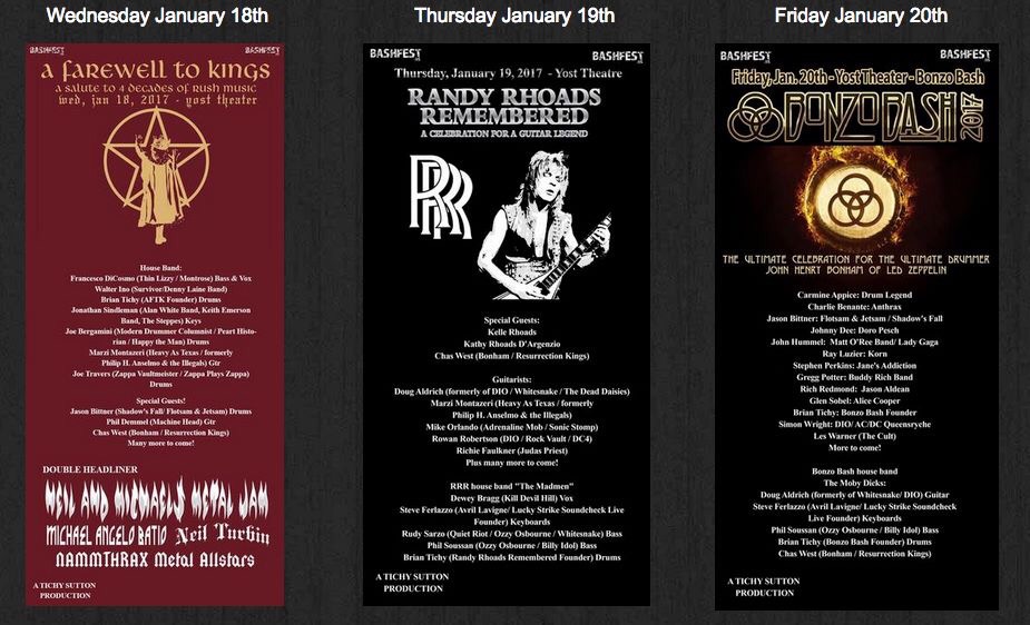 BRIAN TICHY To Host Tributes to RUSH, JOHN BONHAM and RANDY RHOADS at Yost Theater in Santa Ana, CA during NAMM&nbsp;week