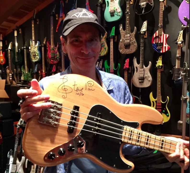 Bid on Fender Jazz Bass Autographed by Steve Vai plus Guitar Picks and Pictures To Benefit Ovation Music Fund&nbsp;Charity