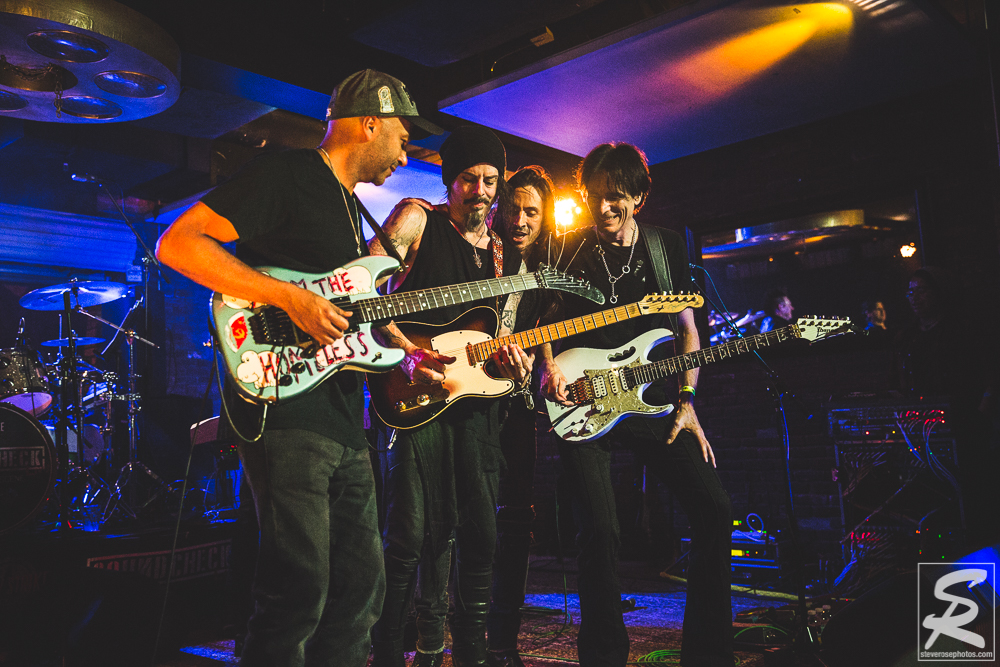 Nuno Bettencourt, Steve Vai, Phil X, Richie Kotzen, Tom Morello, Stu Hamm, Kenny Aronoff at First Soundcheck Live of 2017 at Lucky&nbsp;Strike