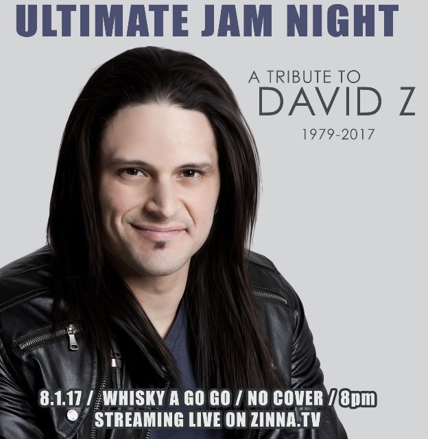 Ultimate Jam Night Tribute To David Z Featuring Dee Snider, Mike Portnoy, Bruce Kulick, Richie Kotzen,  Sebastian Bach and many&nbsp;more