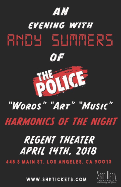 GUITAR LEGEND ‪ANDY SUMMERS‬ ANNOUNCES LIVE DATES FOR LOS ANGELES AND SAN&nbsp;FRANCISCO