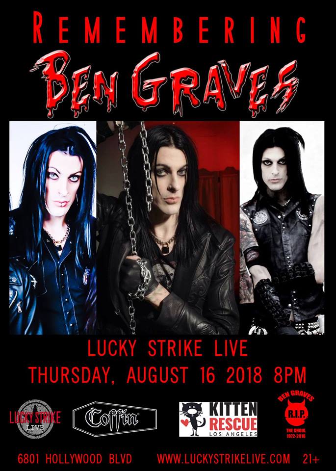 Remembering Ben Graves at Lucky Strike Live August 16,&nbsp;2018