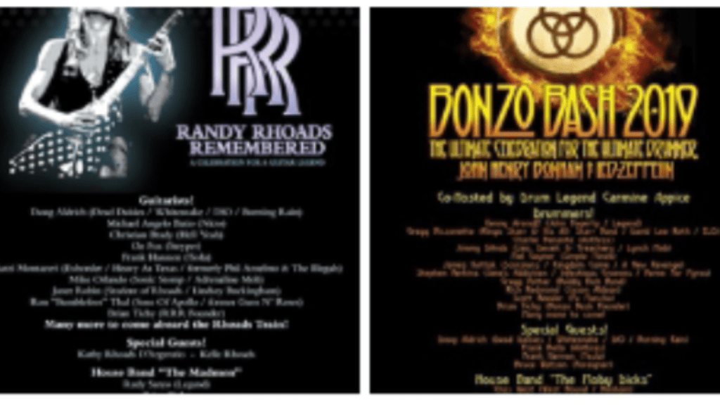 Bonzo Bash and Randy Rhoads Remembered to Feature Doug Aldrich, Bumblefoot, Rudy Sarzo, MAB, Gregg Bissonette, Kenny Aronoff, Soussan, Tichy and Many more January&nbsp;2019