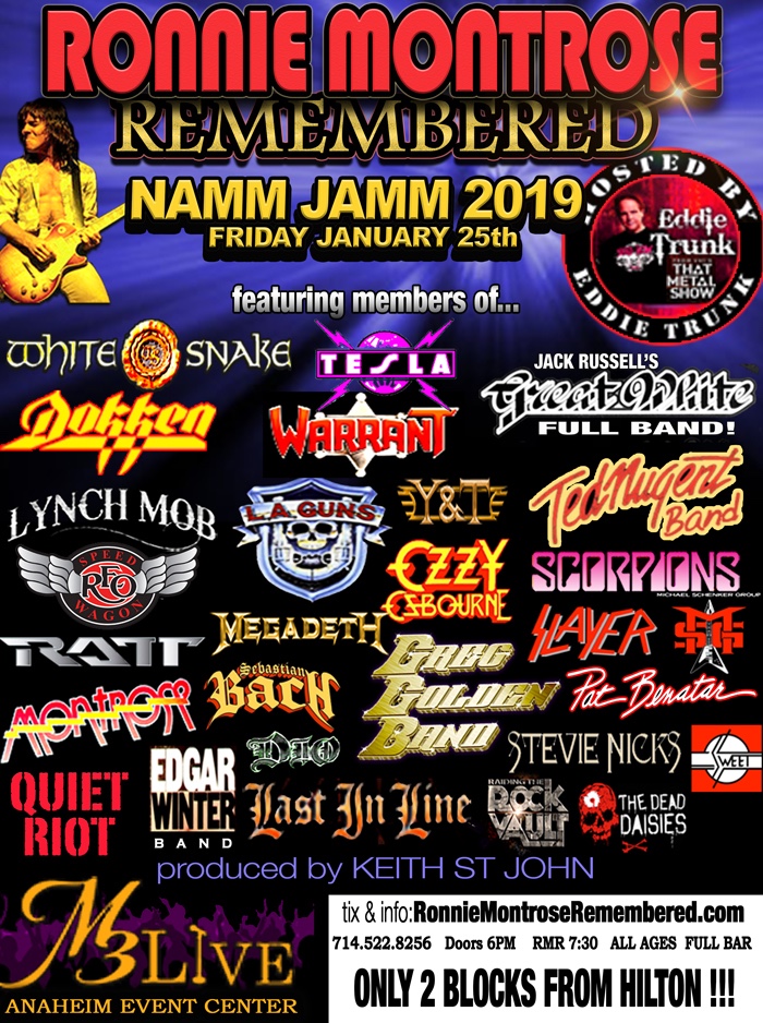 RONNIE MONTROSE REMEMBERED: A NAMM 2019 ALL-STAR MEMORIAL&nbsp;CONCERT