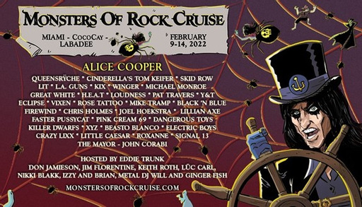 Monsters of Rock Cruise announced for&nbsp;2022