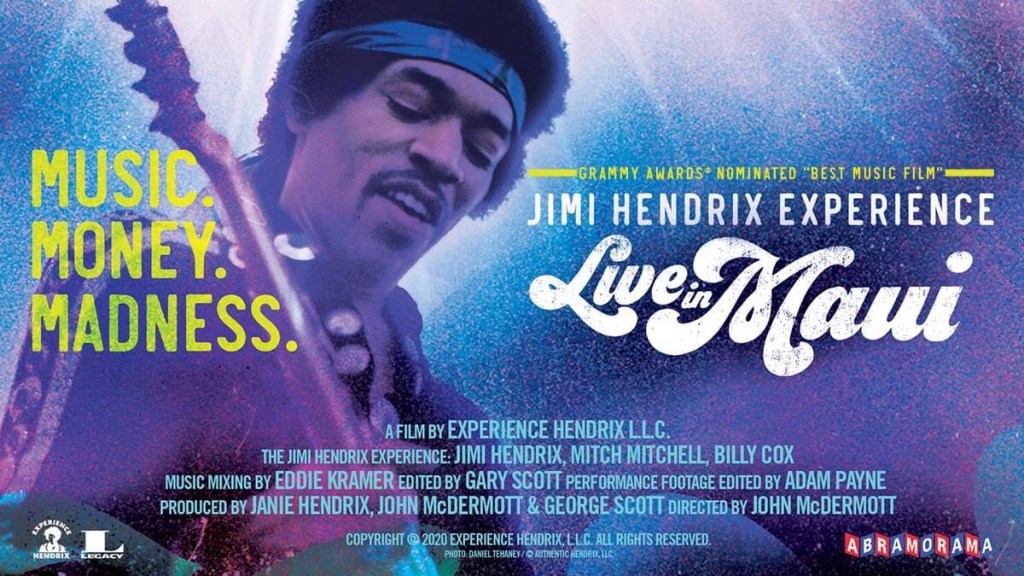 National Guitar Day: MUSIC. MONEY. MADNESS… JIMI HENDRIX LIVE IN MAUI documentary film now playing in select&nbsp;theaters
