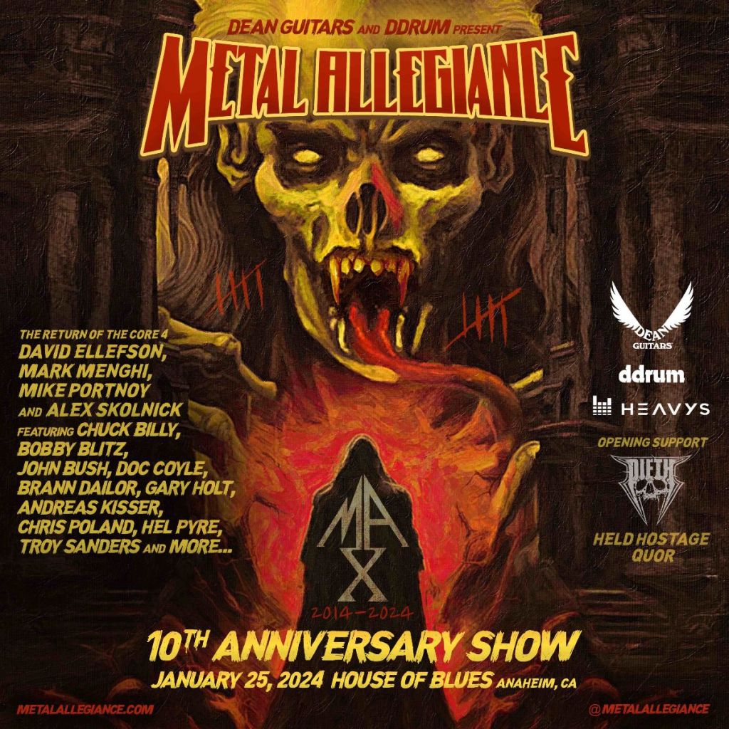METAL ALLEGIANCE SET TO ROCK ANAHEIM WITH SPECIAL 10th ANNIVERSARY SHOW ON JANUARY 25TH&nbsp;2024