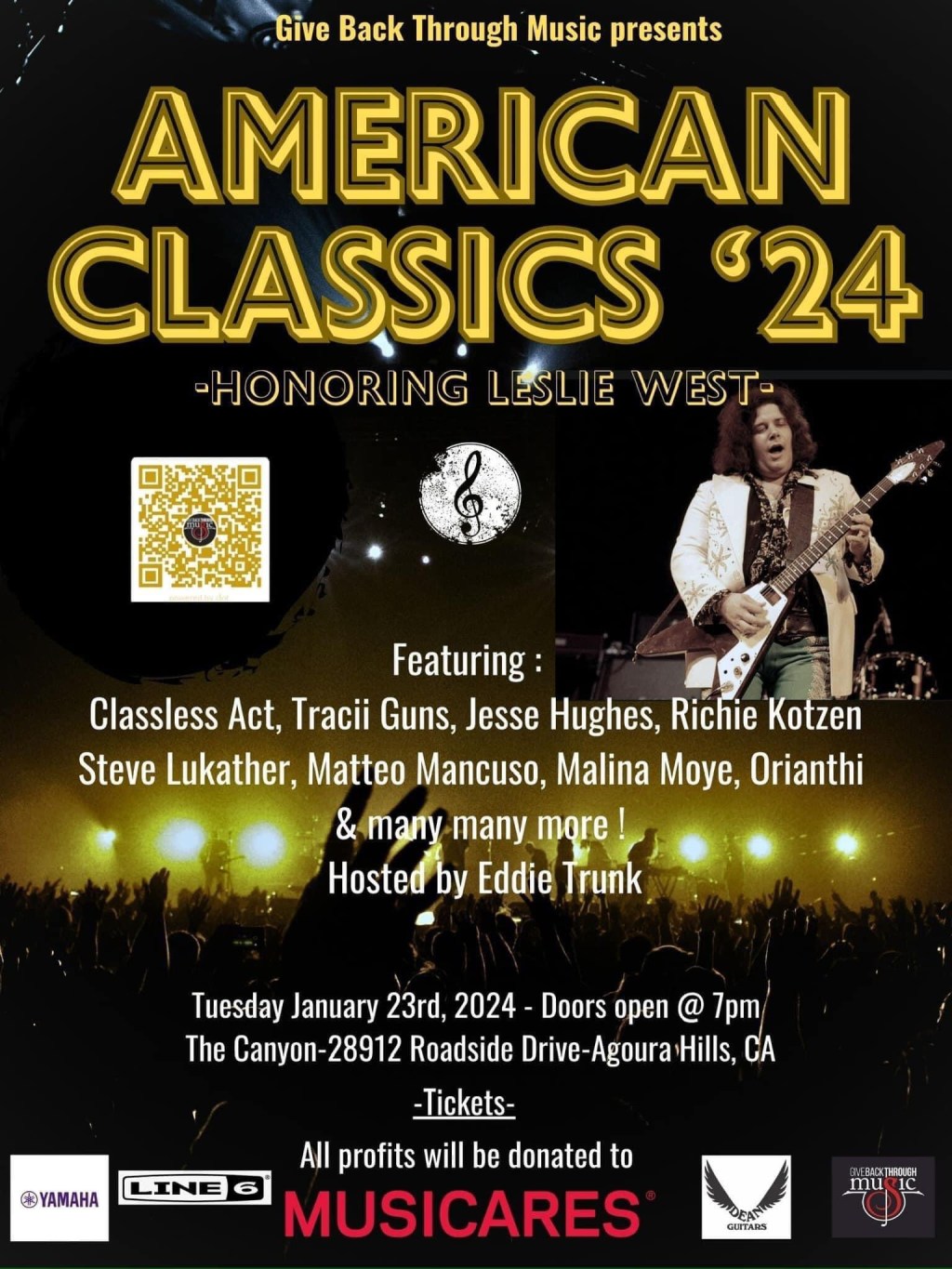 Steve Lukather, Dee Snider, Richie Kotzen, Matteo Mancuso, Orianthi and Tracii Guns to perform at American Classics: Honoring Leslie&nbsp;West