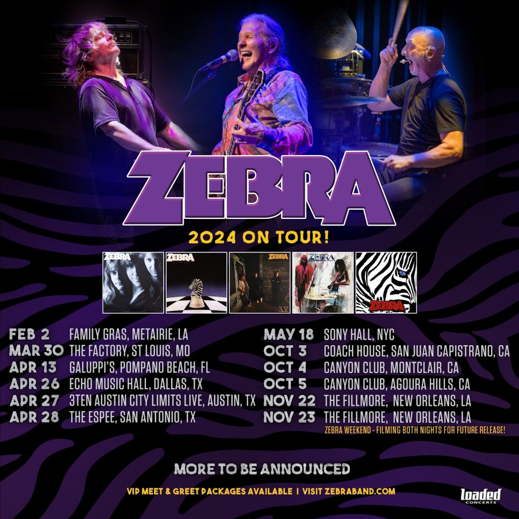 ZEBRA 2024 TOUR, NEW ALBUM, RE-ISSUE AND&nbsp;DOCUMENTARY